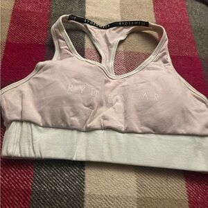 Ryderwear Women's Light Pink and White Sports Bra